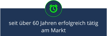 seit über 60 Jahren erfolgreich tätig am Markt