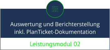 Leistungsmodul 02 Auswertung und Berichterstellung inkl. PlanTicket-Dokumentation