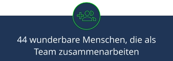 44 wunderbare Menschen, die als Team zusammenarbeiten